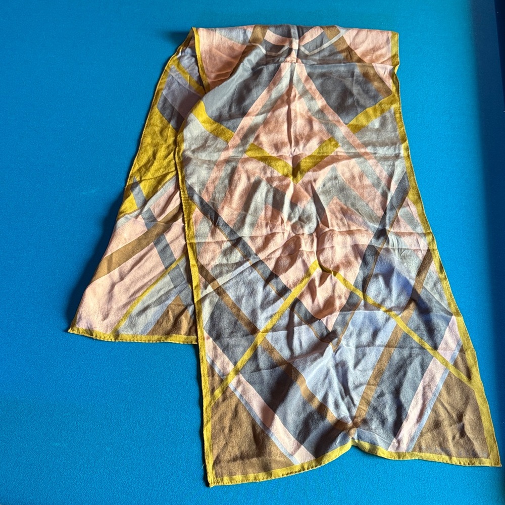 Vintage Perry Ellis Multicolor Abstract Scarf